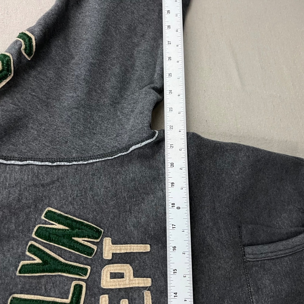 Old Navy Mens Brooklyn Athl Dept Full Zip Sweatshirt Gray Mock Neck Large - Picture 5 of 6